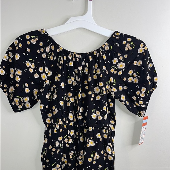 Cat & Jack GIRLS Black Dress with Daisies NWT Size 8 (Medium) #2 - Picture 4 of 9